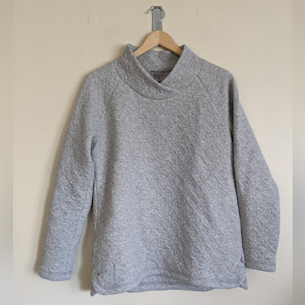 Talbots Oversized Gray Cowl Neck Fleece Sweater – Size S